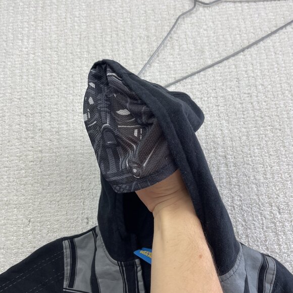 VTG Star Wars Hoodie Boys Sz 3 Black Darth Vader Zip Up Graphic Lucasfilm - Picture 14 of 15